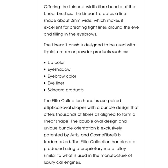 Artis Elite LINEAR 1 Brush in smoke finish - Picture 3 of 10